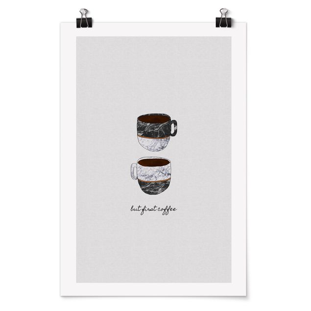 Poster - Citazioni tazze But First Coffee
