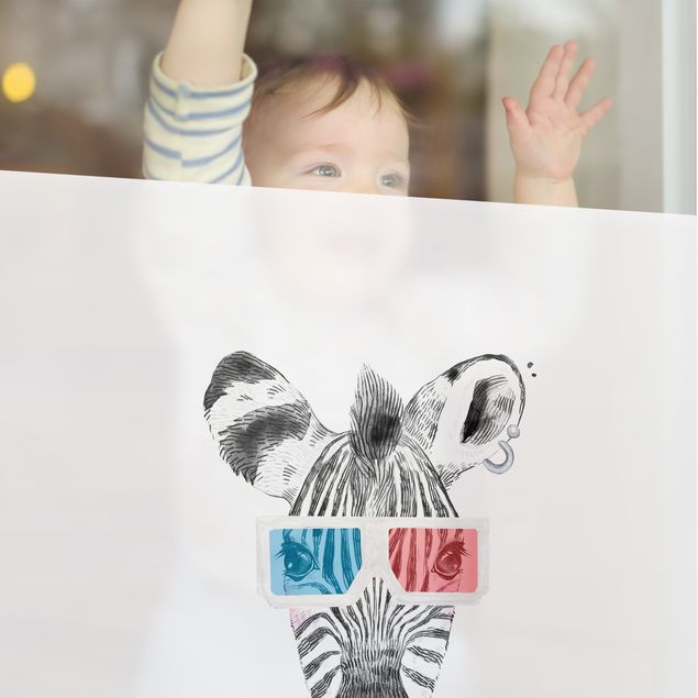 Decorazione per finestre - Festa degli animali - Zebra