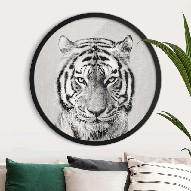 quadri con animali Tigre Tiago Bianco e Nero