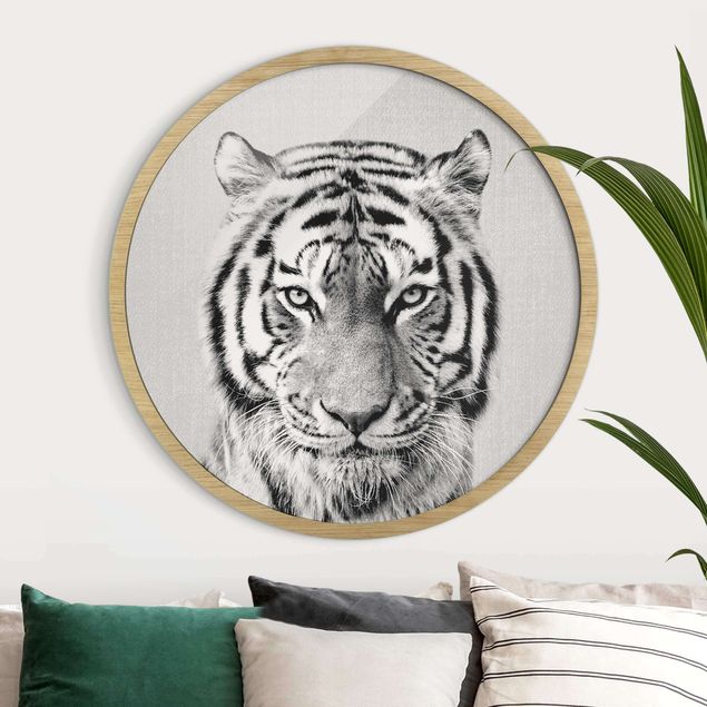 quadri con animali Tigre Tiago Bianco e Nero