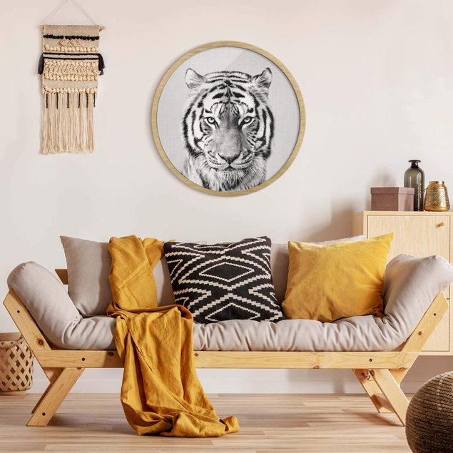 Gal Design quadri Tigre Tiago Bianco e Nero