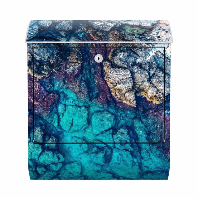 Cassetta postale - Top View costa rocciosa colorata