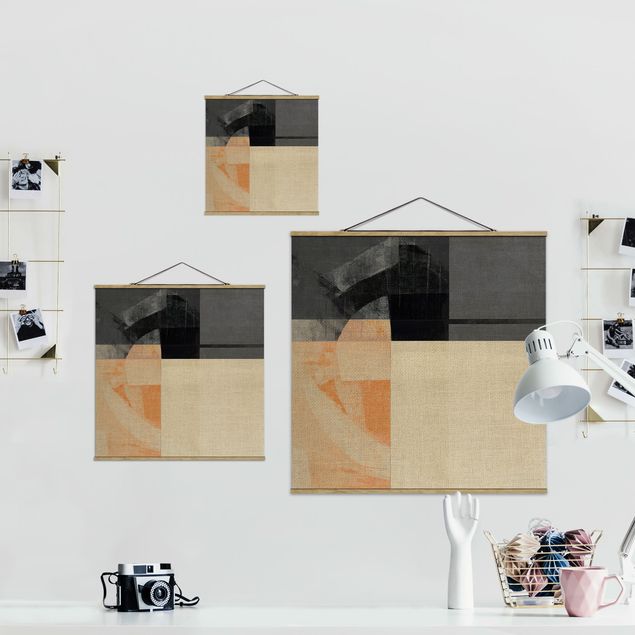 Foto su tessuto da parete con bastone - Geometria trasparente - Quadrato 1:1