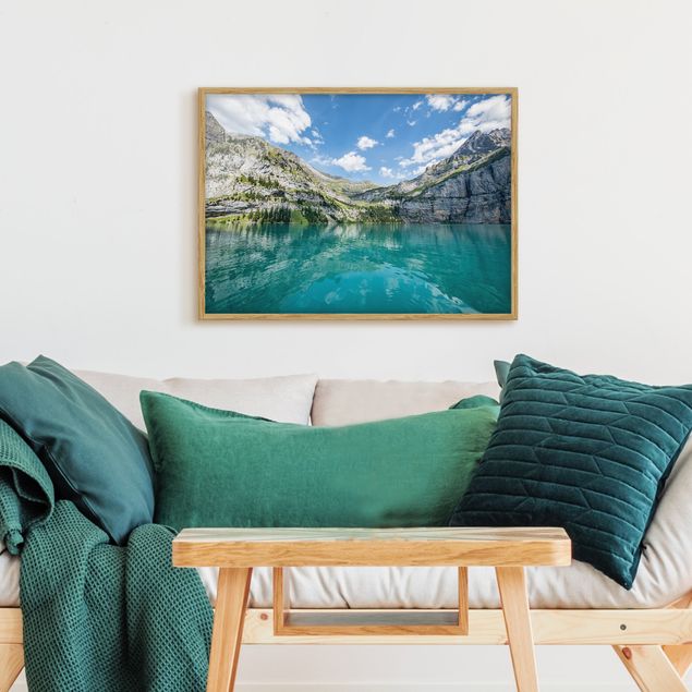 Poster con cornice - Fantastico lago di montagna