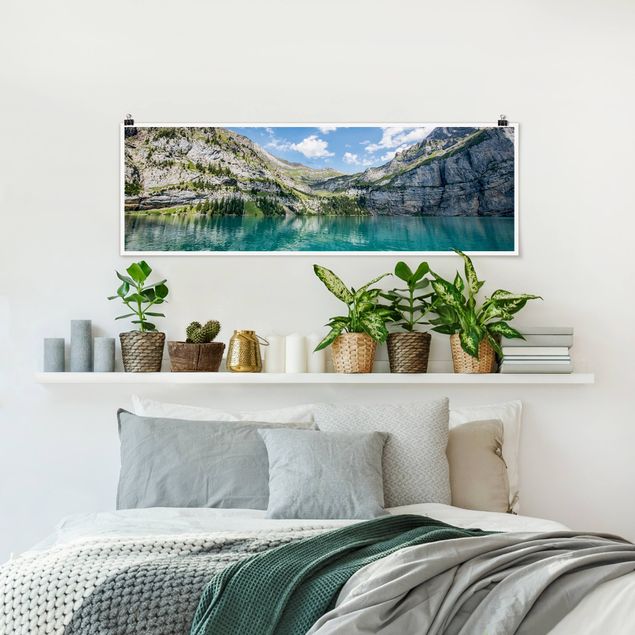 Poster - Meravigliosa montagna al lago