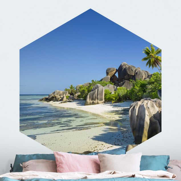 Carta da parati per centro benessere Spiaggia da sogno Seychelles