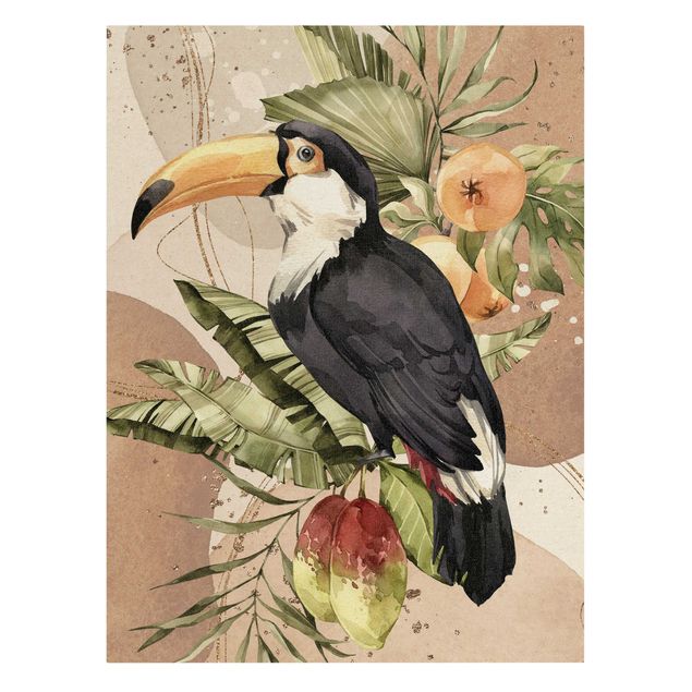 Riproduzione quadri su tela Uccelli tropicali - Tucano