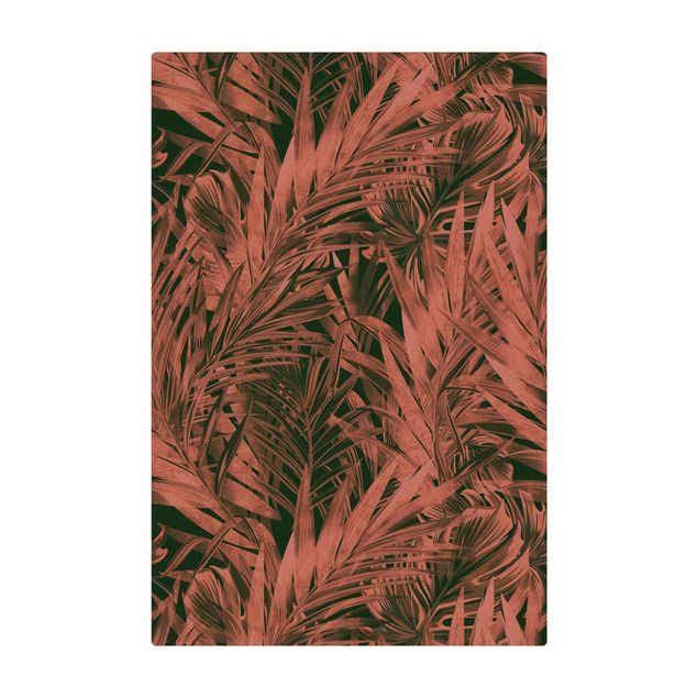 Tappetino di sughero - Scuro sottobosco tropicale rosa - Formato verticale 2:3