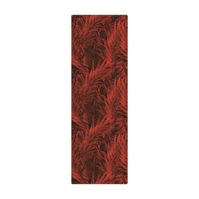 Tappetino di sughero - Scuro sottobosco tropicale rosso - Formato verticale 1:2