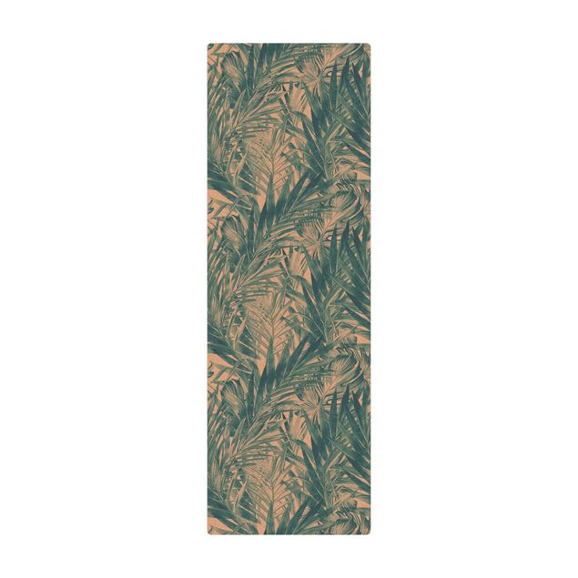 Tappetino di sughero - Sottobosco tropicale blu - Formato verticale 1:2