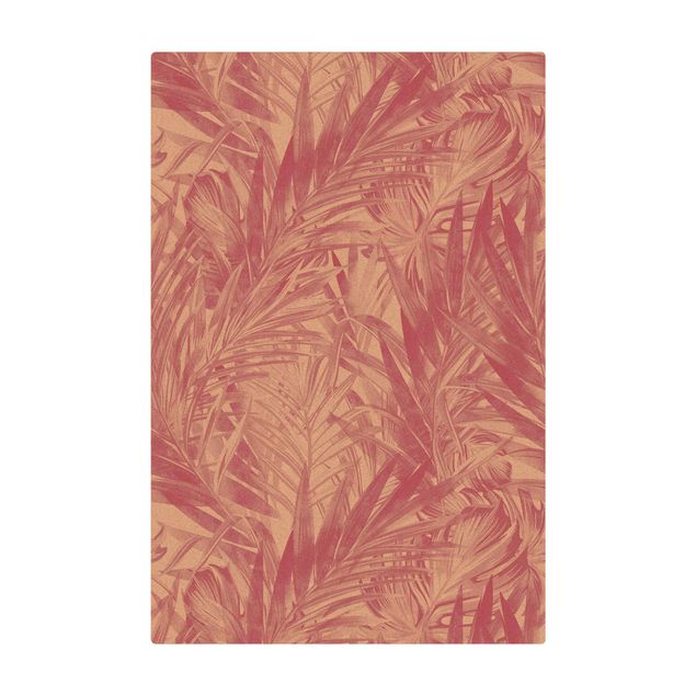 Tappetino di sughero - Sottobosco tropicale rosa - Formato verticale 2:3