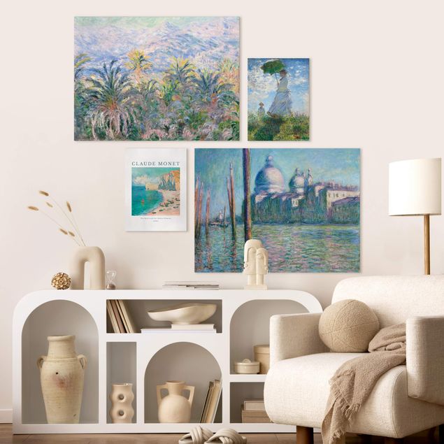 Composizione quadri parete Vacanze con Monet