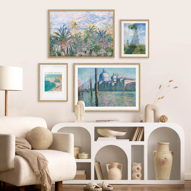 Composizione quadri parete Vacanze con Monet