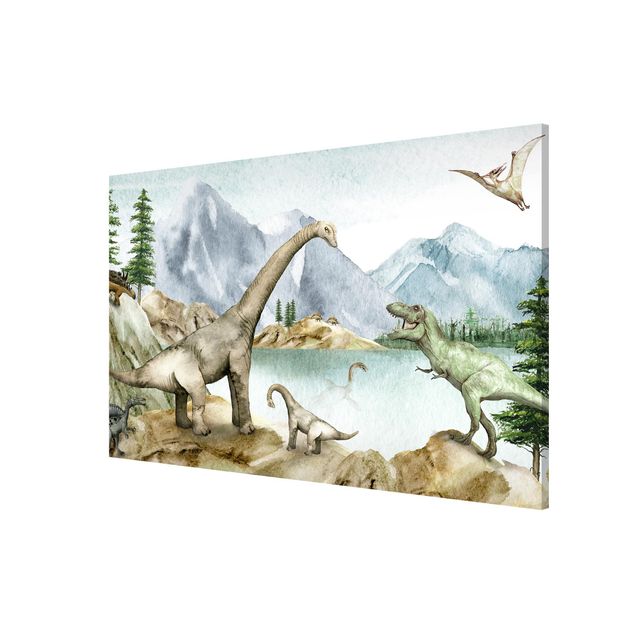 Lavagna magnetica - Oasi preistorica di dinosauri