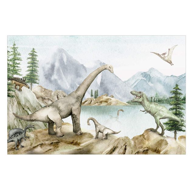 Decorazione per finestre - Oasi preistorica di dinosauri