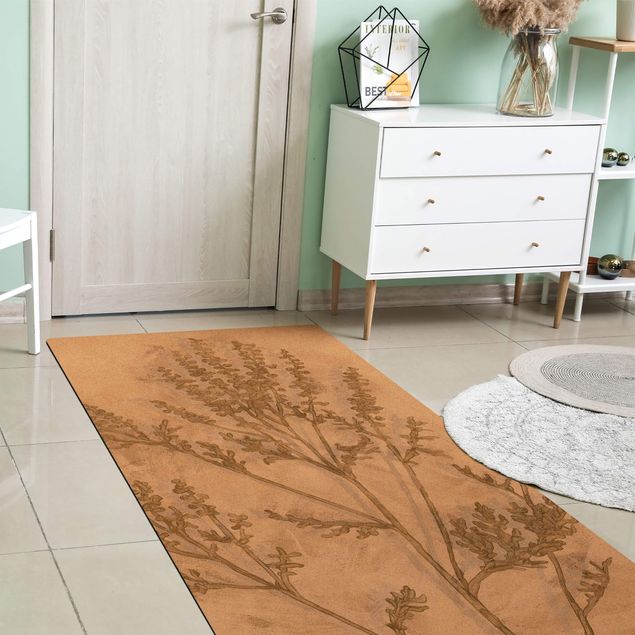 Beige tappeti moderni soggiorno Fogliame dorato