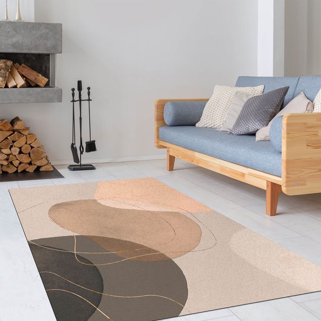 Beige tappeti moderni soggiorno Impressione giocosa in beige