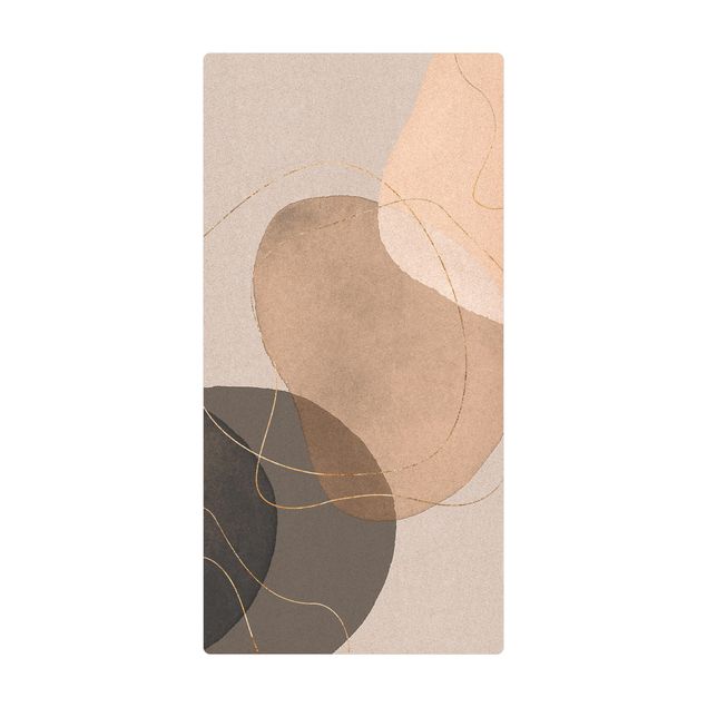 Tappetino di sughero - Impressioni frivole in beige - Formato verticale 1:2