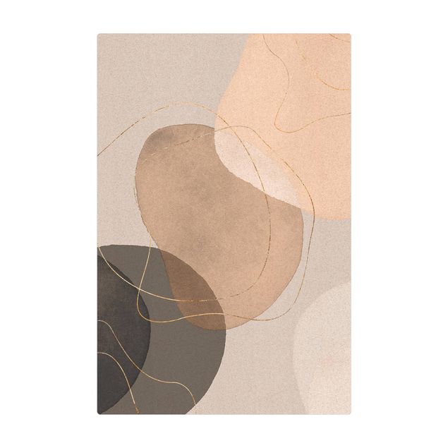 Tappetino di sughero - Impressioni frivole in beige - Formato verticale 2:3