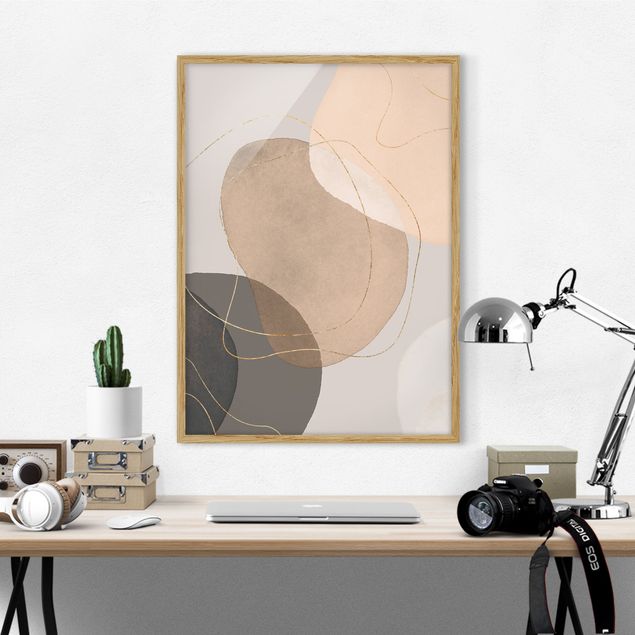 Poster con cornice - Impressioni frivole in beige