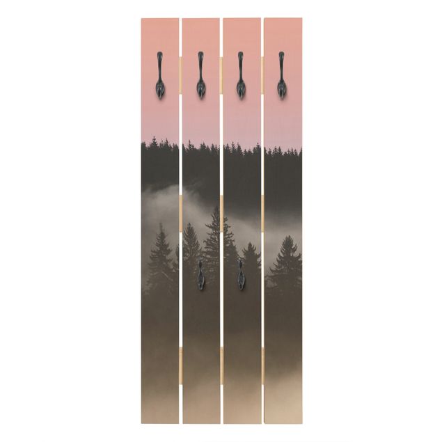 Appendiabiti in legno - Foresta di nebbia sognante