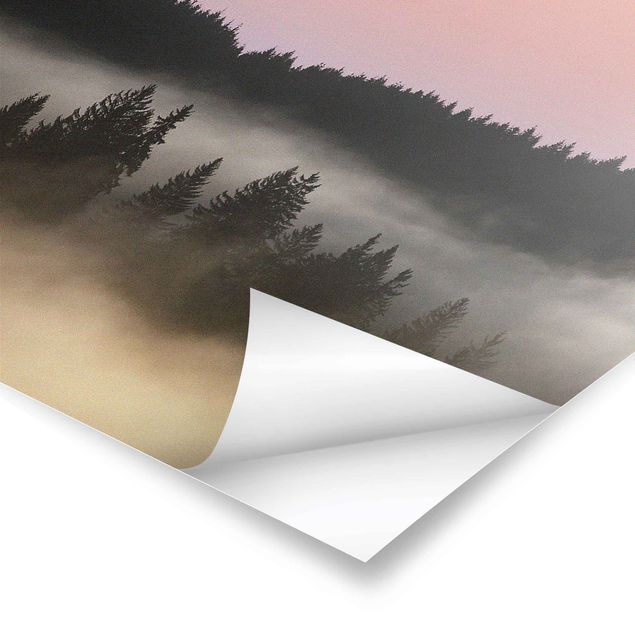 Poster - Foresta di nebbia sognante