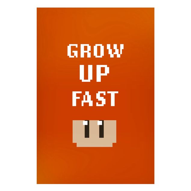 Lavagna magnetica - Videogioco Grow Up Fast in rosso - Formato verticale 2:3