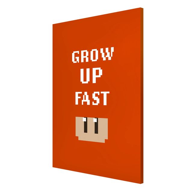 Lavagna magnetica - Videogioco Grow Up Fast in rosso - Formato verticale 2:3