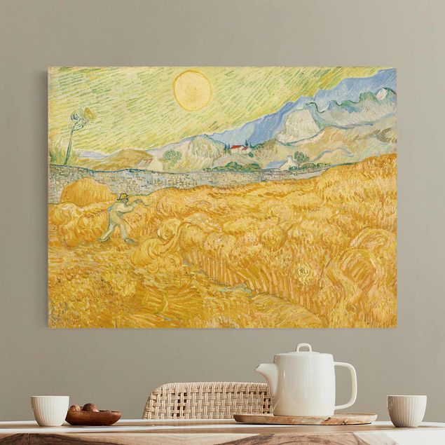 Riproduzioni su tela Vincent Van Gogh - Il raccolto, il campo di grano