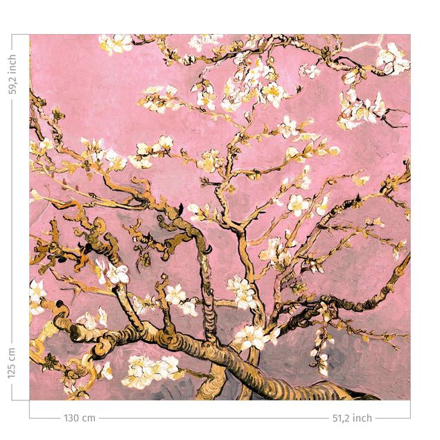 Tende oscuranti Vincent van Gogh - Ramo di mandorlo fiorito in rosa antico