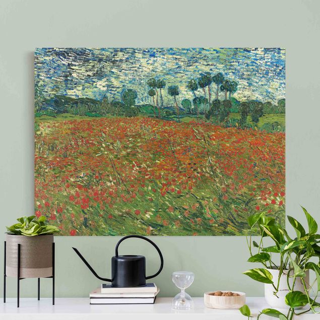 Quadro su tela fiori Vincent Van Gogh - Campo di papaveri