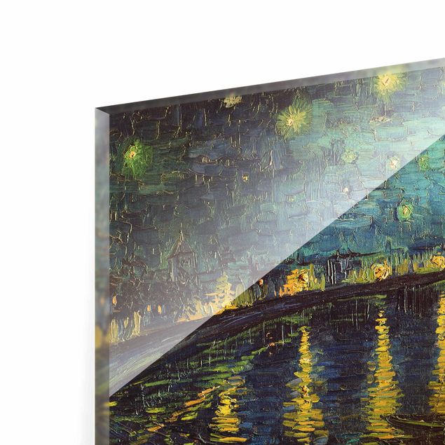 Quadro in vetro - Vincent van Gogh - Notte stellata sul Rodano - Formato orizzontale