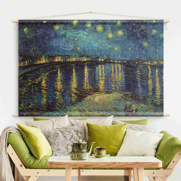 Arazzi da parete moderno Vincent van Gogh - Notte stellata sul Rodano