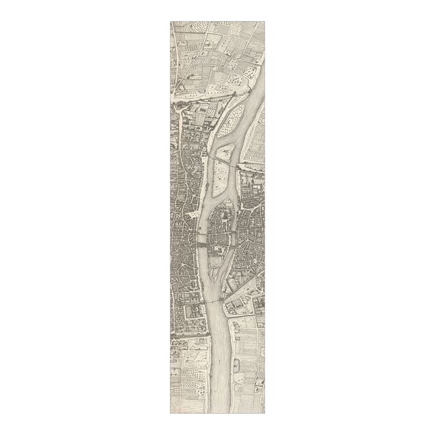set tende a pannello Mappa vintage Paris
