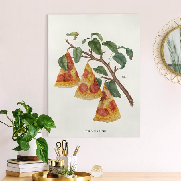 Stampe su tela fiori Pianta vintage - Pizza