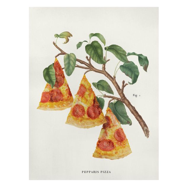 Quadri su tela Pianta vintage - Pizza