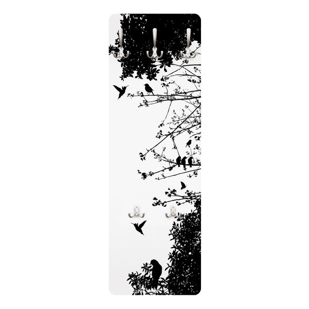 Appendiabiti - Albero dell'annata con gli uccelli
