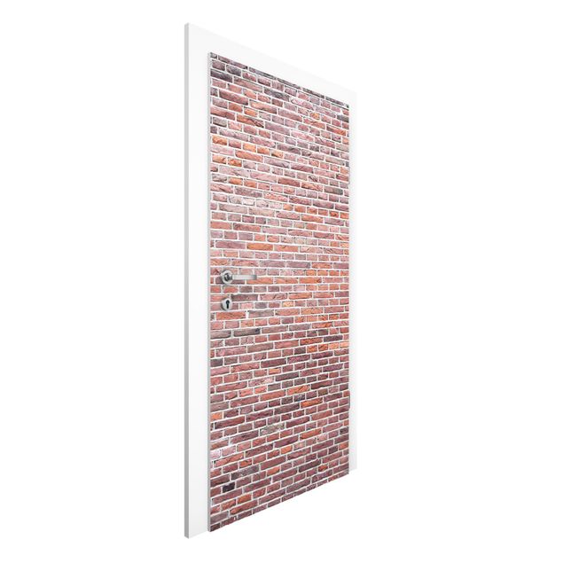 Carta da parati per porte - Red Brick Wallpaper - Brick Wall in Amsterdam