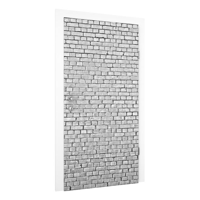 Carta da parati per porte - Brick Wallpaper - Grey Brick Wallpaper UK