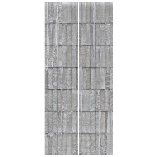 Carta da parati per porte - Concrete Wallpaper - Upright Concrete Slab