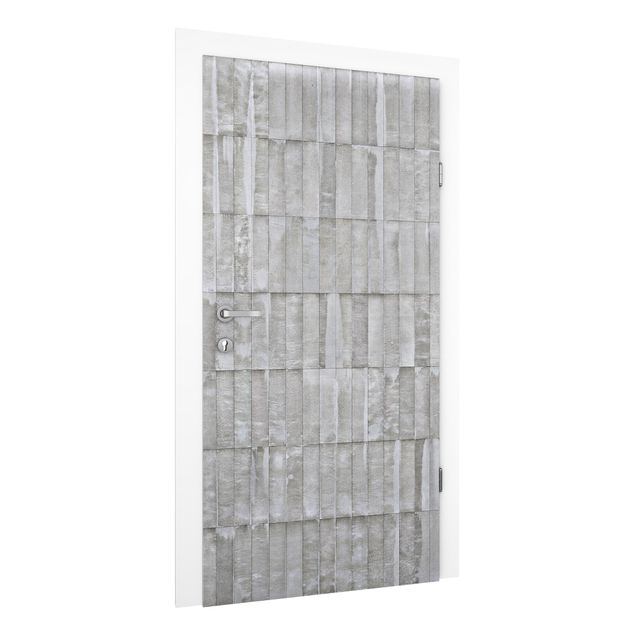 Carta da parati per porte - Concrete Wallpaper - Upright Concrete Slab