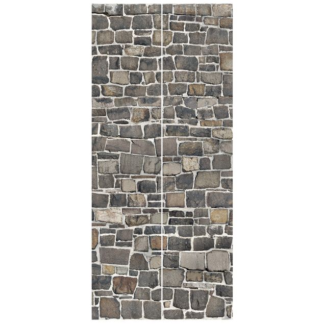 Carta da parati per porte - Stone Wallpaper - Ashlar Masonry Wall warm