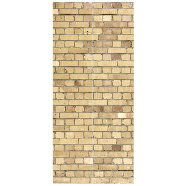 Carta da parati per porte - Brick Effect Wallpaper - Pale Brick Wall