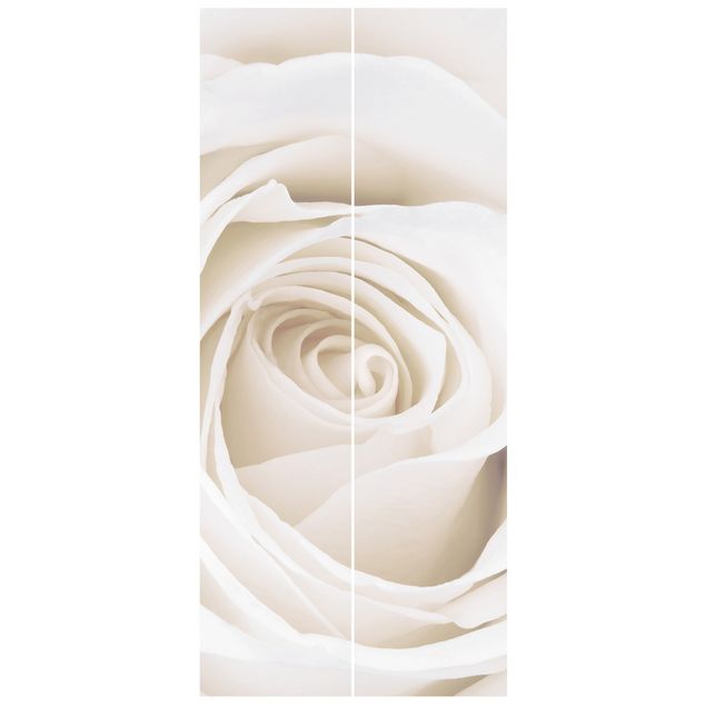 Carta da parati per porte - Pretty White Rose