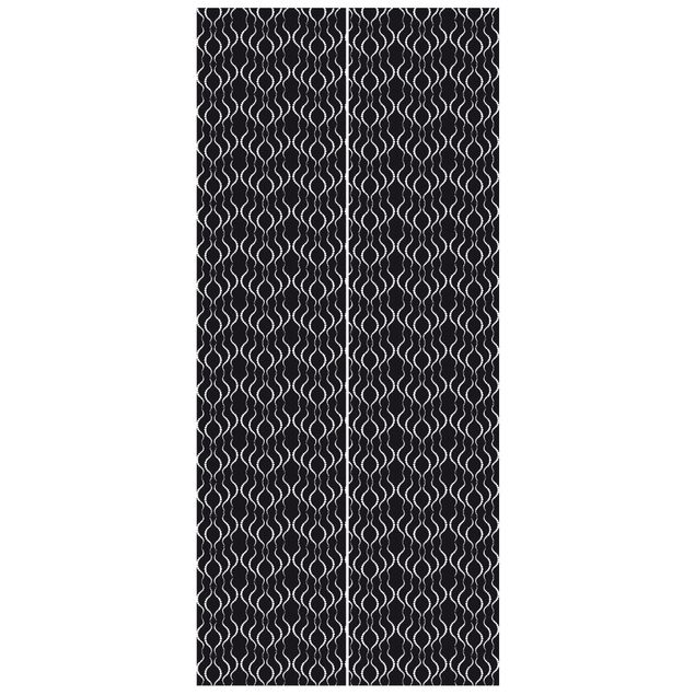 Carta da parati per porte - Dot pattern in black