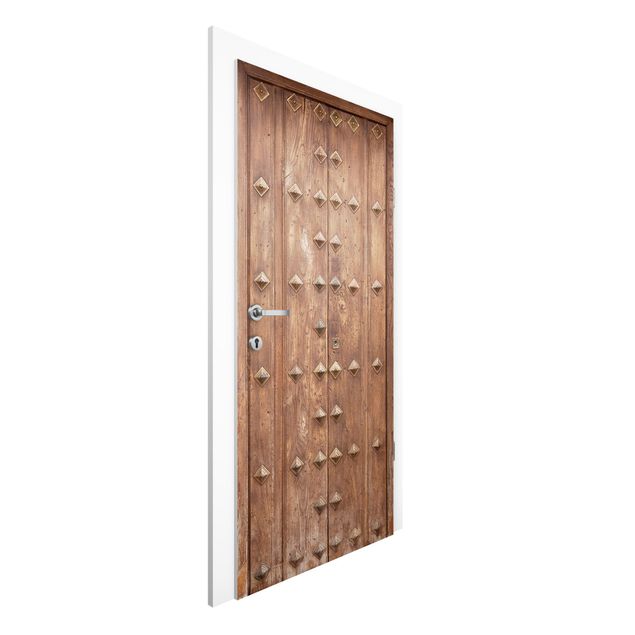Carta da parati per porte - Rustic Spanish wooden door
