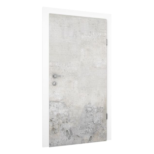 Carta da parati per porte - Concrete Wallpaper - Shabby Plain Concrete Wall