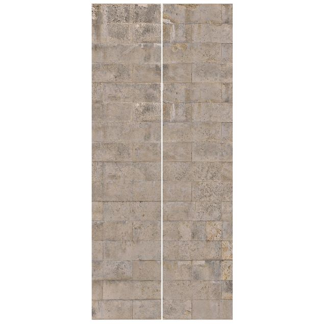 Carta da parati per porte - Concrete Wallpaper - Concrete Block Wall Design