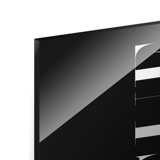 Quadro in vetro - VOGUE in nero - Formato verticale