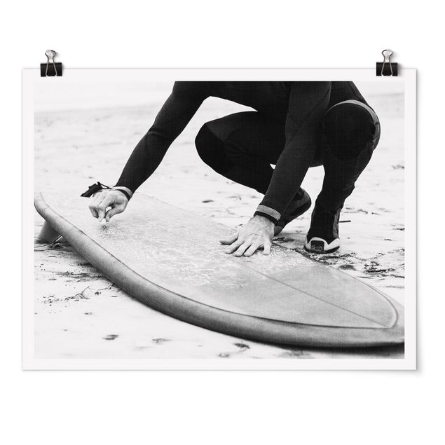 Poster riproduzione - Incerando la tavola da surf